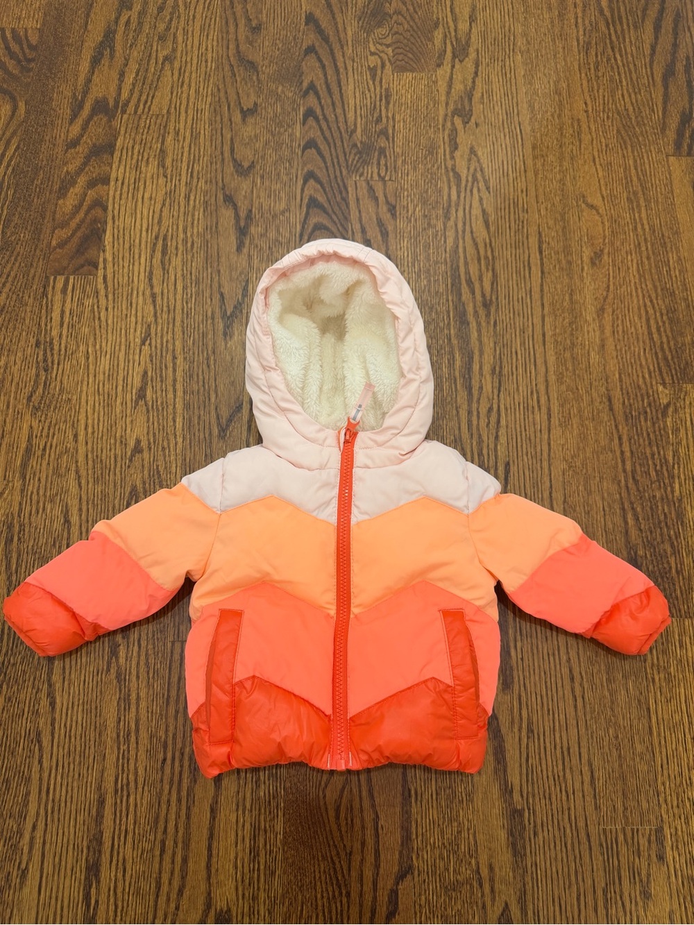 Cat & Jack Pink and Coral Sherpa-Lined Toddler Jacket